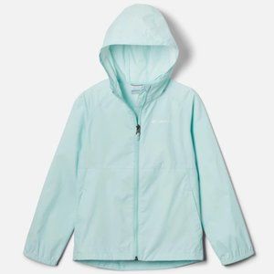 Columbia Kids L Switchback II Icy Morn Jacket Lightweight Rain Wind Current $45